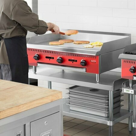 AVANTCO Chef Series CAG-36-MG 36in Countertop Gas Griddle with Manual Controls - 90000 BTU 177CAG36MG